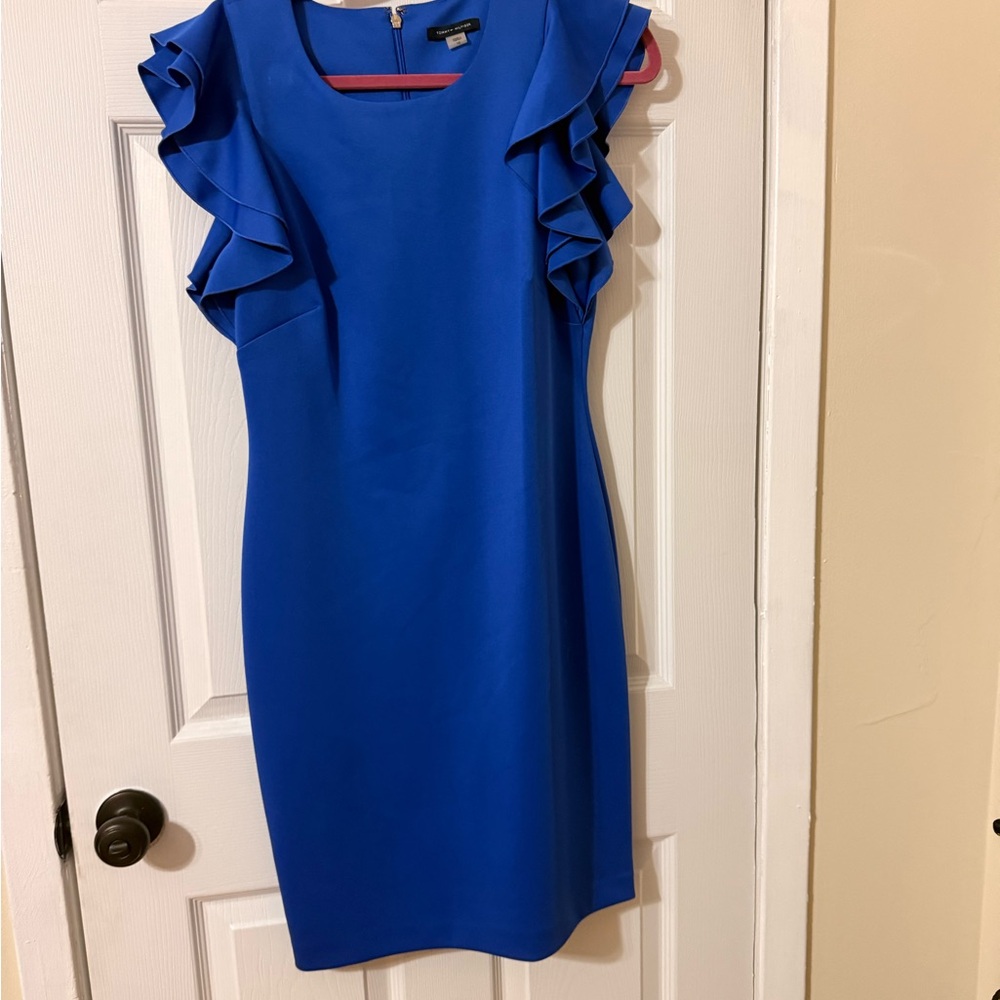 Tommy Hilfiger Royal Blue Ruffle Dress
